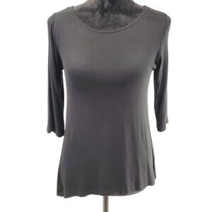 Kim & Cami Sheer Back Asymmetrical Top M